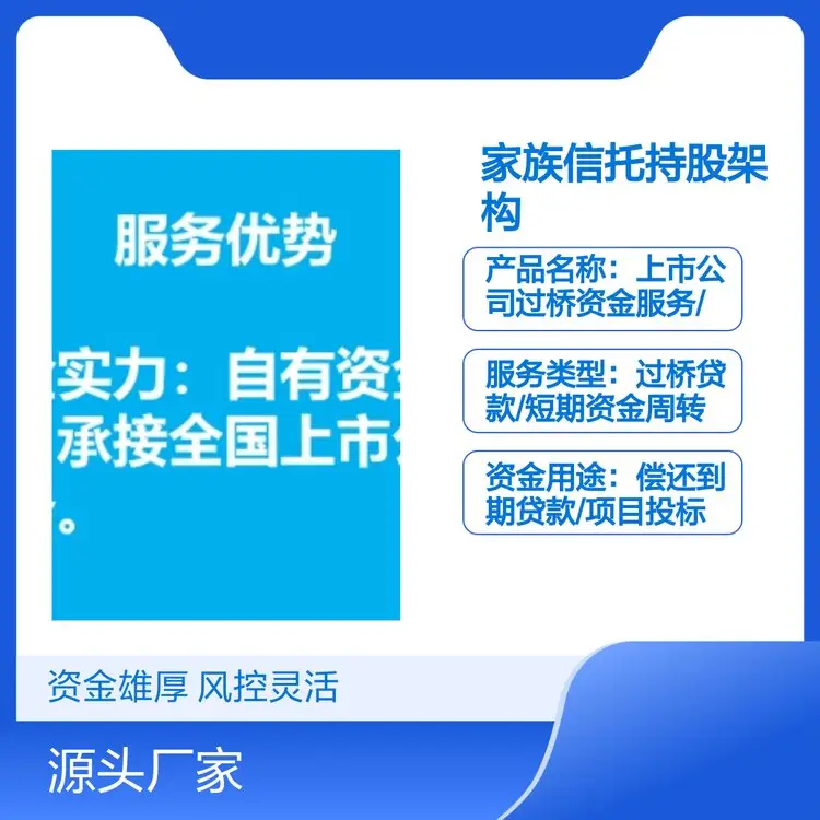 Family Trust Shareholding Structure Bridge Financing Services Flexible Risk Control Efficient and Convenient