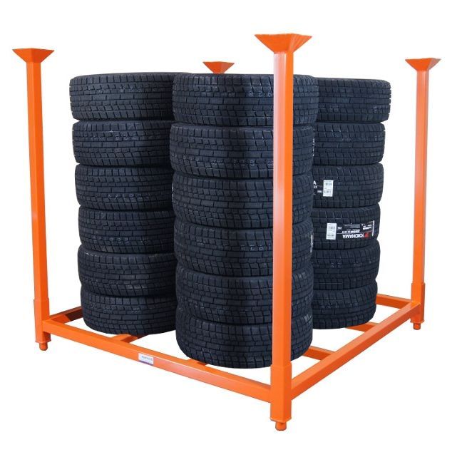 Tire storage frame