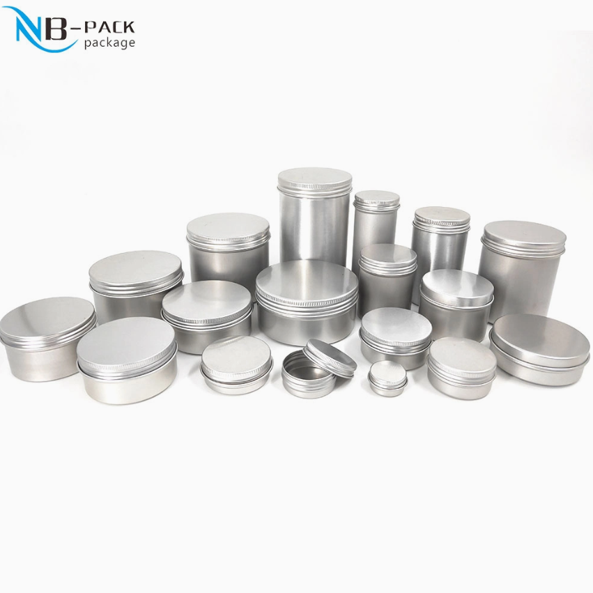 Aluminum Cosmetic Jar for Wax and Pomade Storage, Metal Tin Container