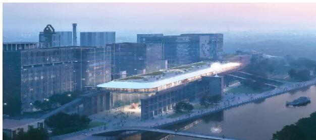 滨江现代商务建筑群景观效果图