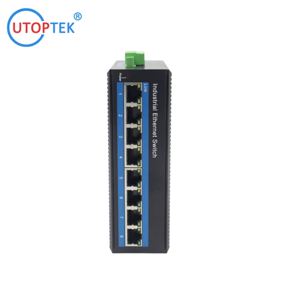 Wholesale OEM Factory 100m 8 Ports Industrial Network Switch DIN Rail with Best Price