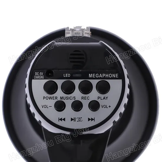 Er55 30W Bullhorn PA System Loud Speaker Handle Megaphone with USB/TF/Siren/Recording/Extra Mic/Rechargeable Large-Capacity Battery/Charger Multifunction