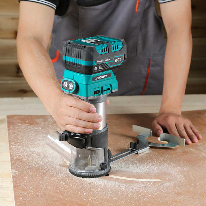20V Lithium-Ion Brushless Cordless wood router hand tools Woodworking ...